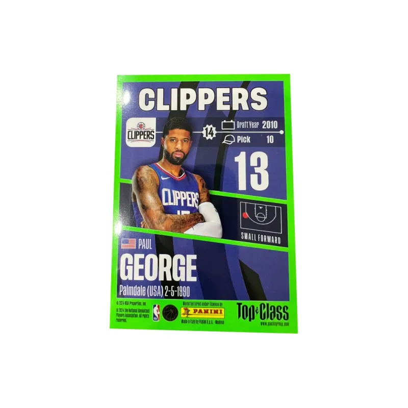 PANINI Los Angeles Clippers, Paul George, General Joe TC Collection, Teca, Player Card, Rare Card Sports Cards 1 Pc-1