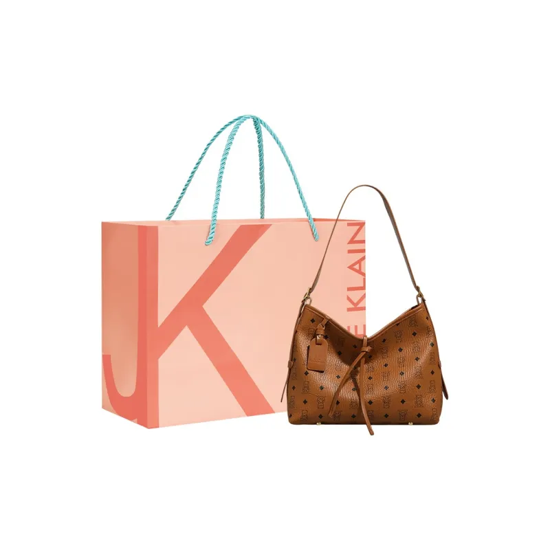 JANE KLAIN Synthetic Leather Shoulder Bag Regular Women's Light Brown/Pink/Black/Ecru-0