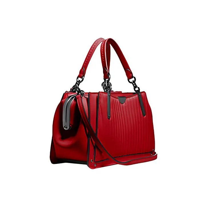 COACH Kisslock Leather Kiss-Lock Handbag Crossbody Bag Small Size Women's Red-1