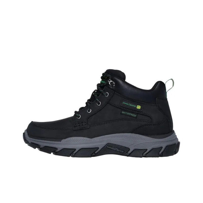 John Deere x Skechers Respected-Boswell Slip-Resistant Water-Resistant Mid-Top Outdoor Shoes Men's Black-0