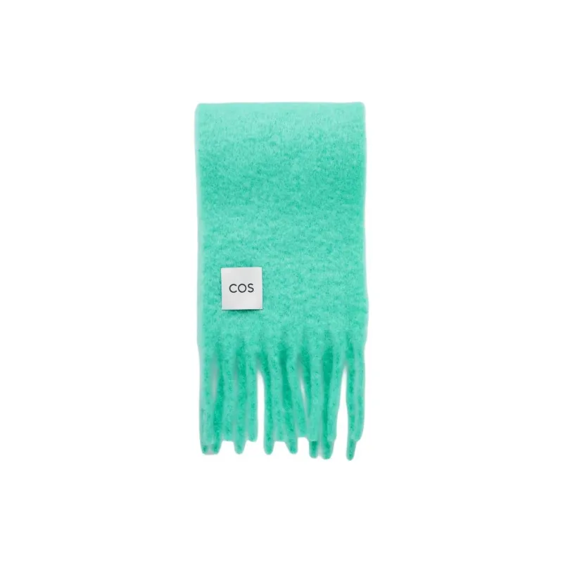 COS Mohair Knit Scarves Women's Green-0