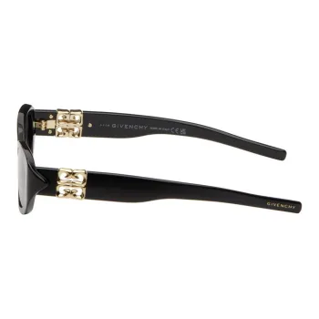 GIVENCHY Acetate Oval Sunglasses Women's Black