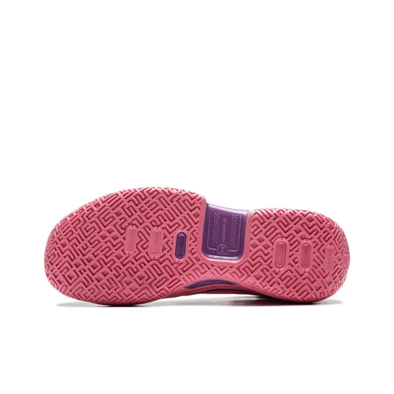 LiNing Lightweight 2MID Cushioning Anti Slip And Wear Resistant Mid Top Basketball Shoes Men's Pink Purple-6