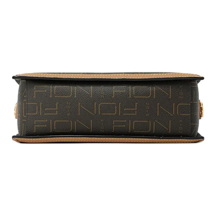 FION Artificial Leather Crossbody Bag Women's Dark Coffee-6