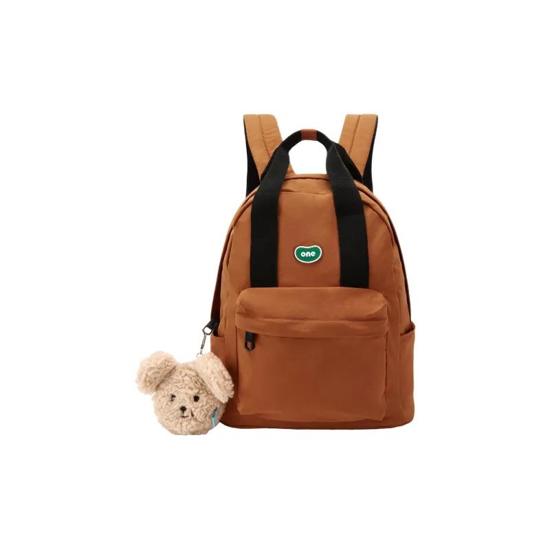 ONE TIME Nylon Backpack Women's Dragon Fruit/Honey Brown-5