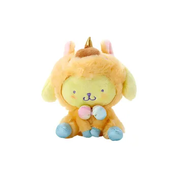 Sanrio Unicorn Party Collection Sitting Posture Pompompurin Dolls Plush Doll 14cm Height