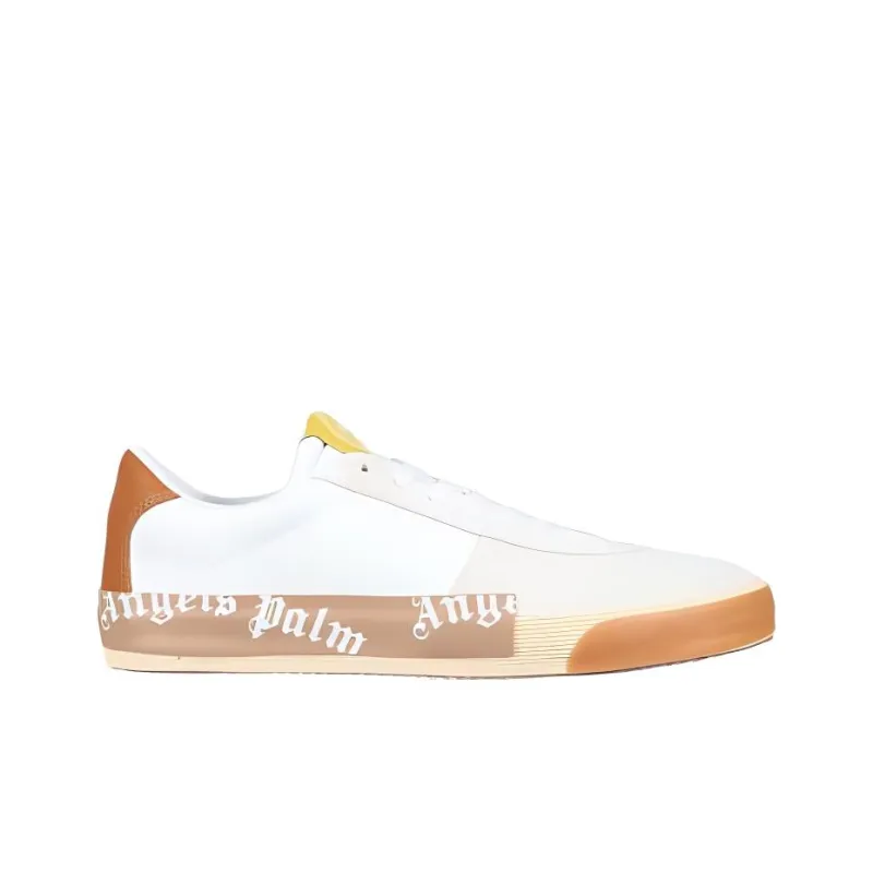 PALM ANGELS Stylish Skateboarding Shoes Men's White Orange-1