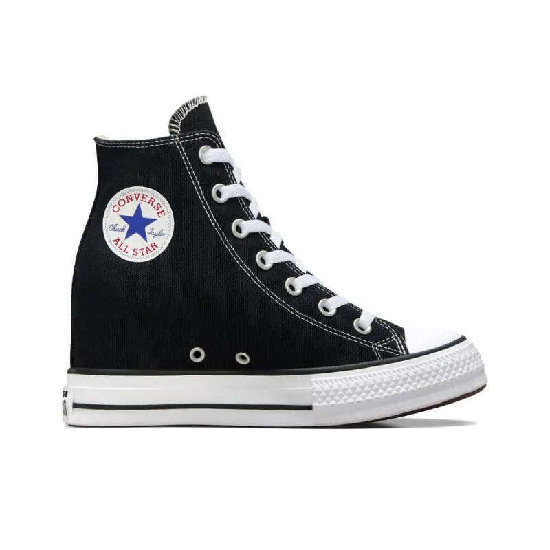 Converse Women's Chuck Taylor All Star Wedge Platform High 'Black Red Navy' Women's-1