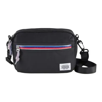 AMERICAN TOURISTER Polyester Shoulder Bag, Crossbody Bag Unisex Black