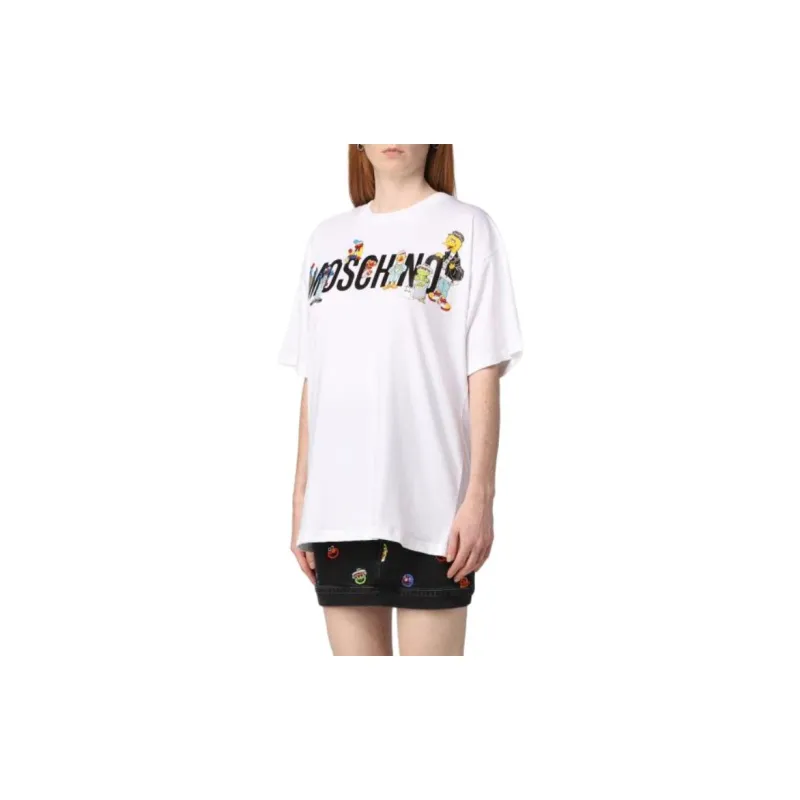 Sesame Street X MOSCHINO T-Shirts Women's White-3