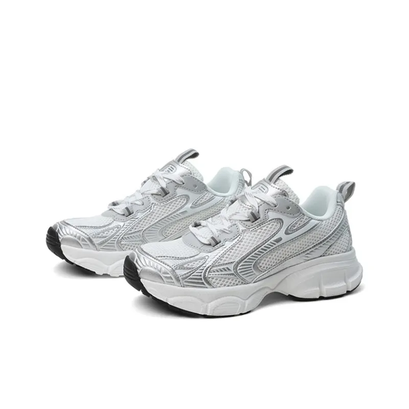 LPMX Anti Slip Wear Resistant Low Top Casual Running Shoes Men's White Gray-2