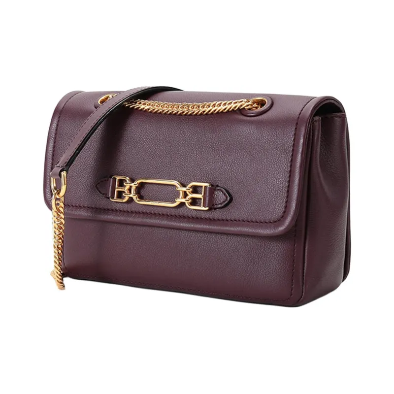 BALLY Vestige Leather Crossbody Bag, Shoulder Bag Small Size Women's Burgundy-1