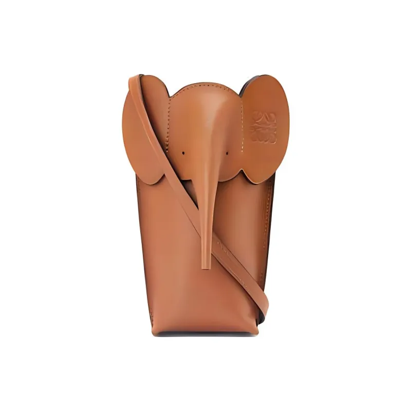 LOEWE Calfskin Shoulder Bag, Crossbody Bag Mini Women's Tan-0