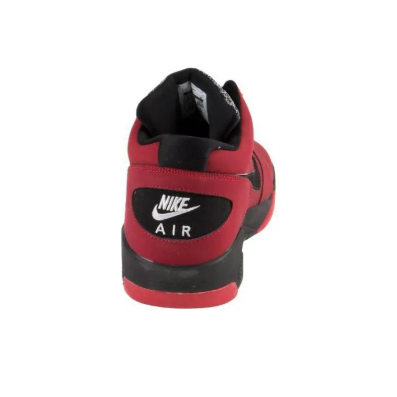 Nike Air Flight Lite Anti Slip Wear Resistant Mid Top Vintage Basketball Shoes Men's Red-3