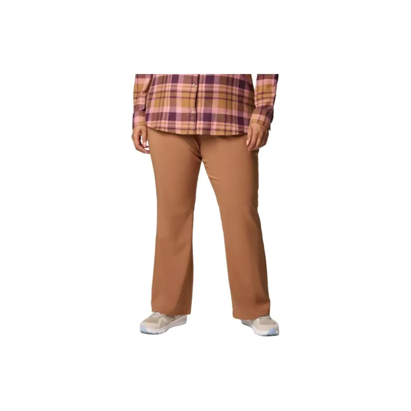Columbia All Seasons Bootcut Pants - Plus Casual Pants Women's Camel Brown-1