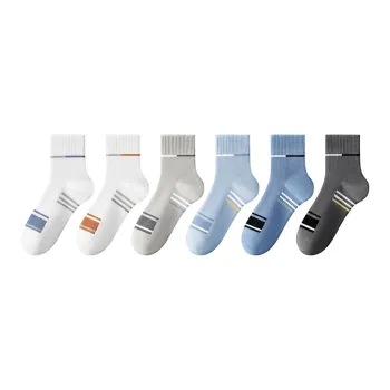 H YXIANG Mid Calf Socks Men's 6 Pack