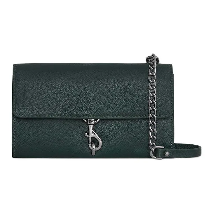 REBECCA MINKOFF Leather Shoulder Bag Crossbody Bag Wallet Women's Dark Green-0