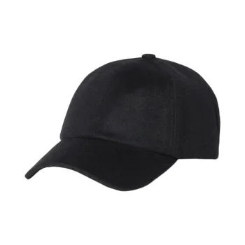 UNIQLO Sheep Wool, Polyester, Artificial Leather Baseball Caps Unisex Black/Dark Gray