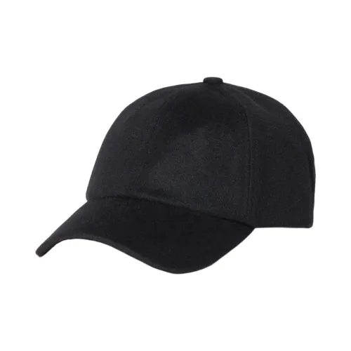 UNIQLO Sheep Wool, Polyester, Artificial Leather Baseball Caps Unisex Black/Dark Gray