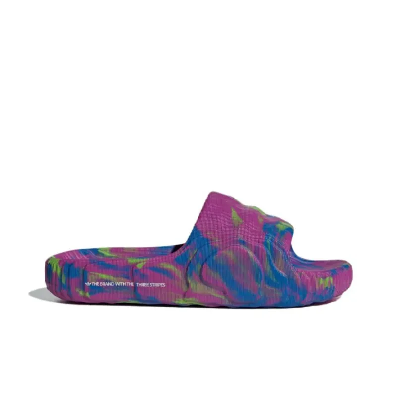 Adidas Originals ADILETTE 22 Slip-Resistant Odor-Resistant Slide Slippers Unisex Fuchsia-1