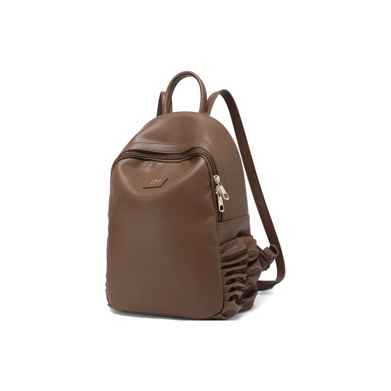 MEXICAN PU Backpack Regular Women's Black/Coffee-5