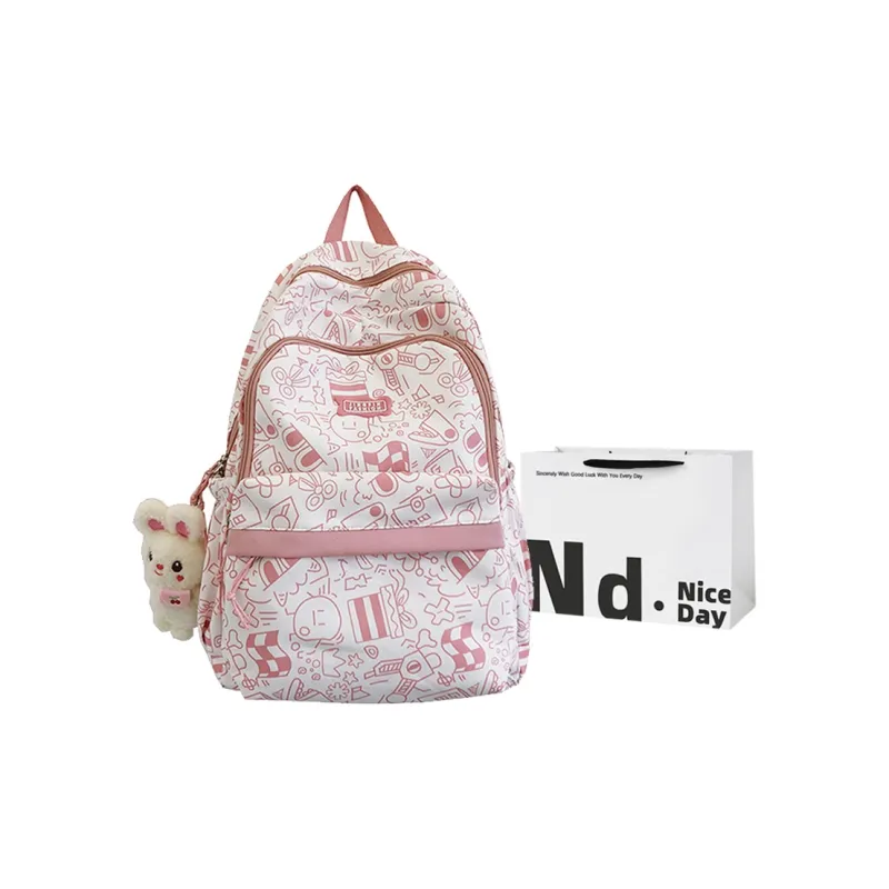 SWIMADE Nylon Backpack Regular Women's Black/Pink/Green/Blue/Purple-6