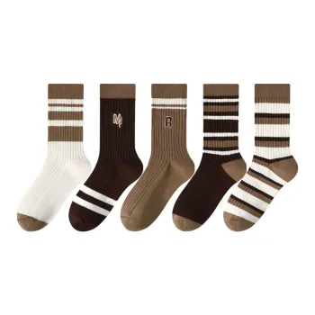 MIIOW Mid-Calf Socks Unisex 5 Pack