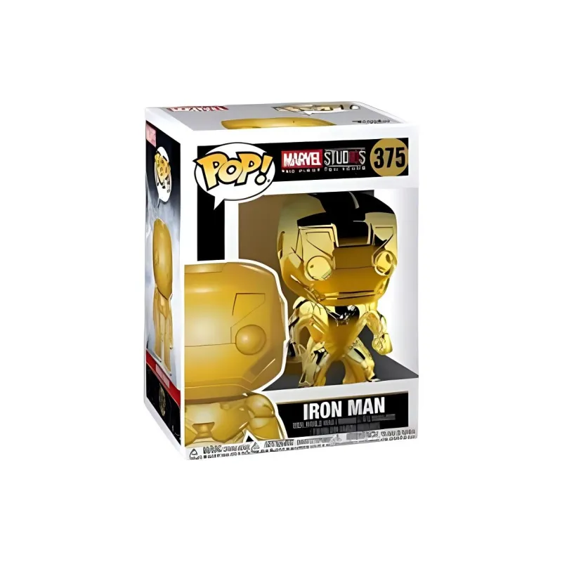 Funko Pop! Marvel Studios 10 Iron Man Gold Chrome Bobble Head #375-3