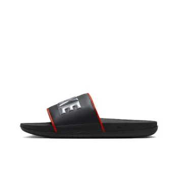 Nike Offcourt Slide Dark Smoke Grey Picante Red Black Metallic Dark Grey