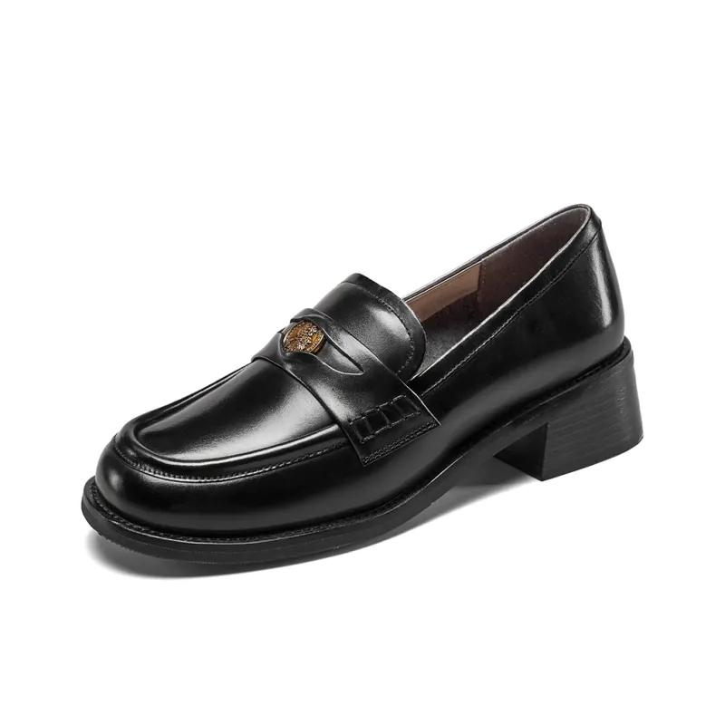 YEARCON Loafers Women's Dark Coffee-1