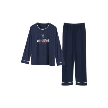 MIIOW Trend Party Series Pajama Set Men's Navy Blue
