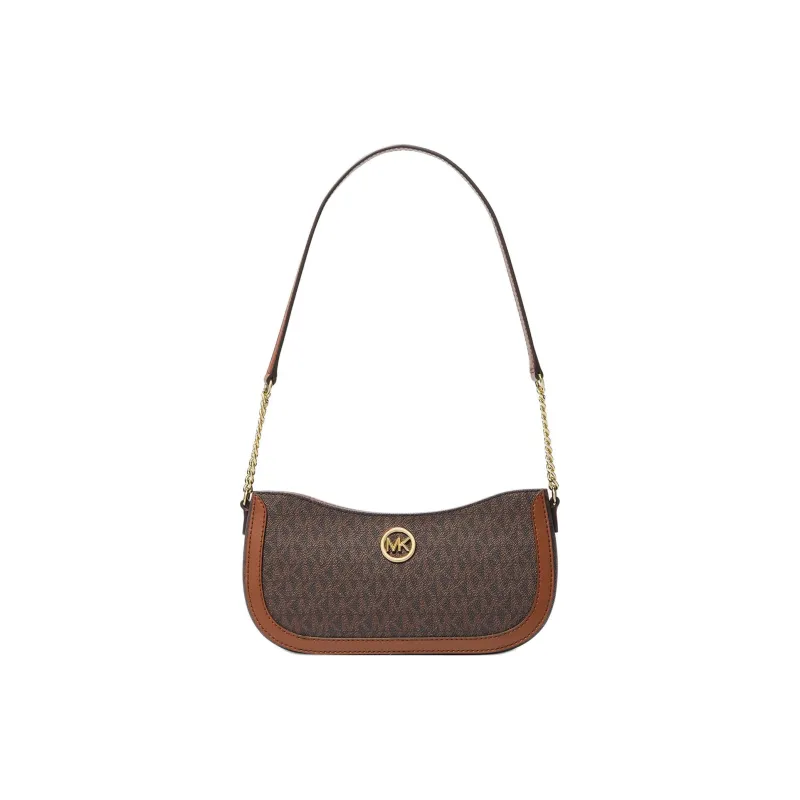 MICHAEL KORS Coated Canvas With Polyester And Polyurethane Clutch Handbag, Shoulder Bag Small Size Women's Brown-0
