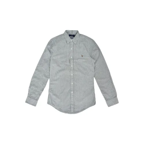 Polo Ralph Lauren Shirts Men Gray Green/White