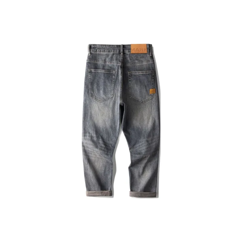FAIRWHALE Spring Summer Jeans Unisex Denim Blue-1