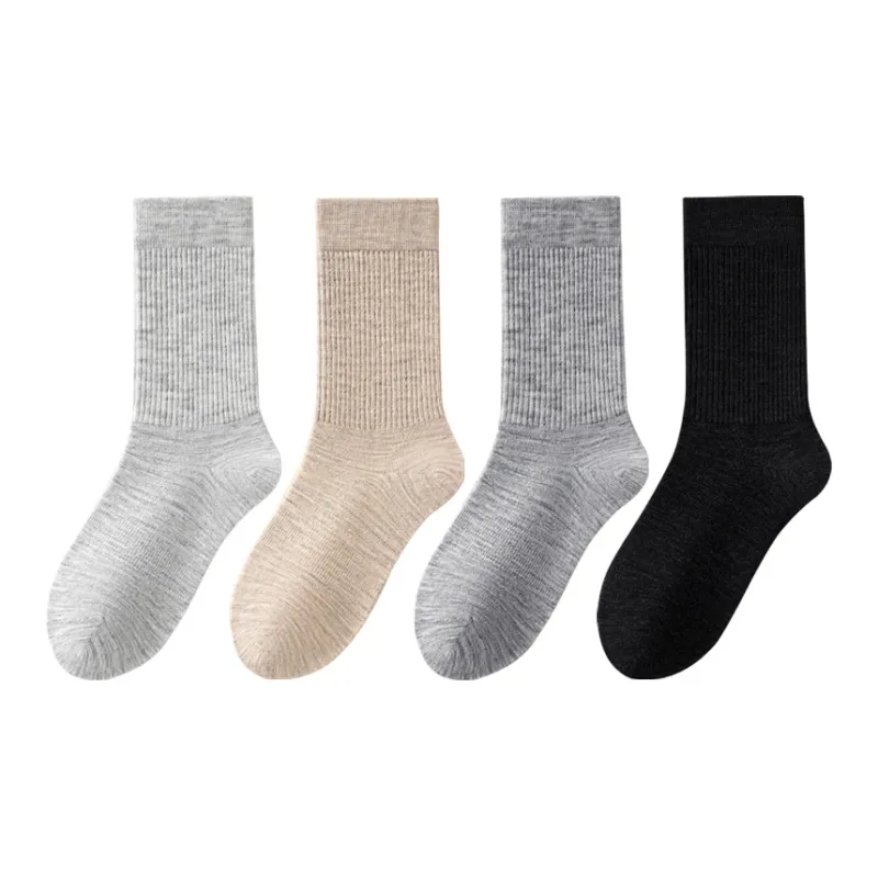 SHIWAJI Mid Calf Socks Women's 4 Pack-4