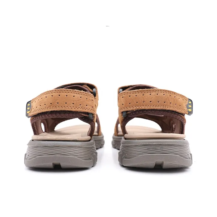 HANG TEN Beach Sandals Men Light Brown/Black Blue-3