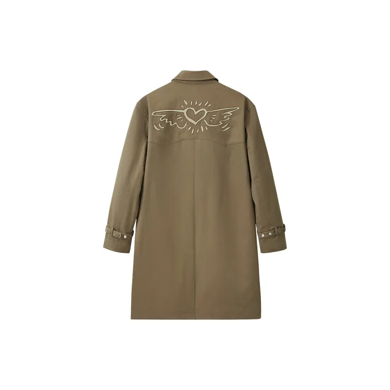 Miss Sixty Trench Coat Women's Army Green-1