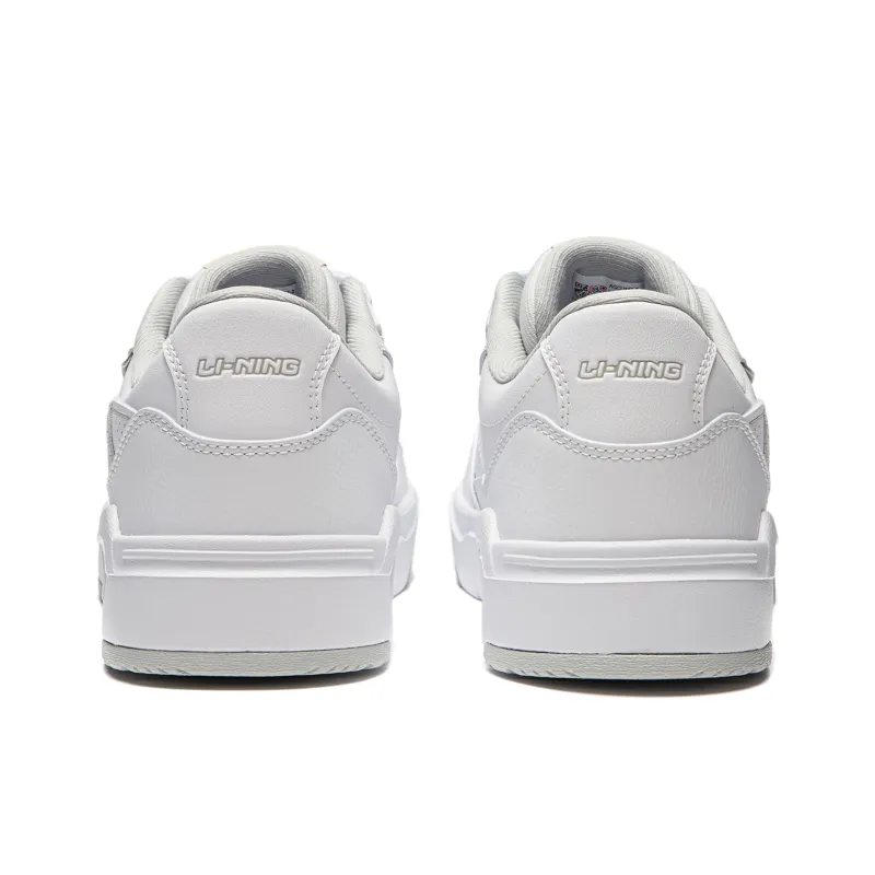 LiNing Common 80s Anti Slip Wear Resistant Low Top Skateboard Shoes Men's White-5