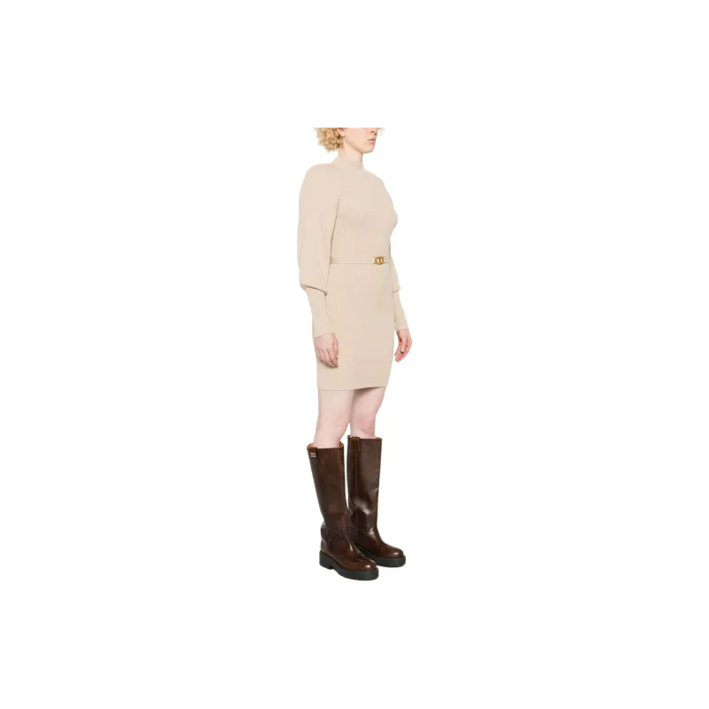 Twinset Ribbed knit Midi Dress-3