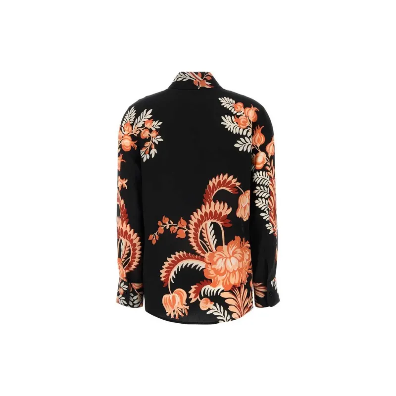 ETRO Floral Printed Curved Hem Shirt-1
