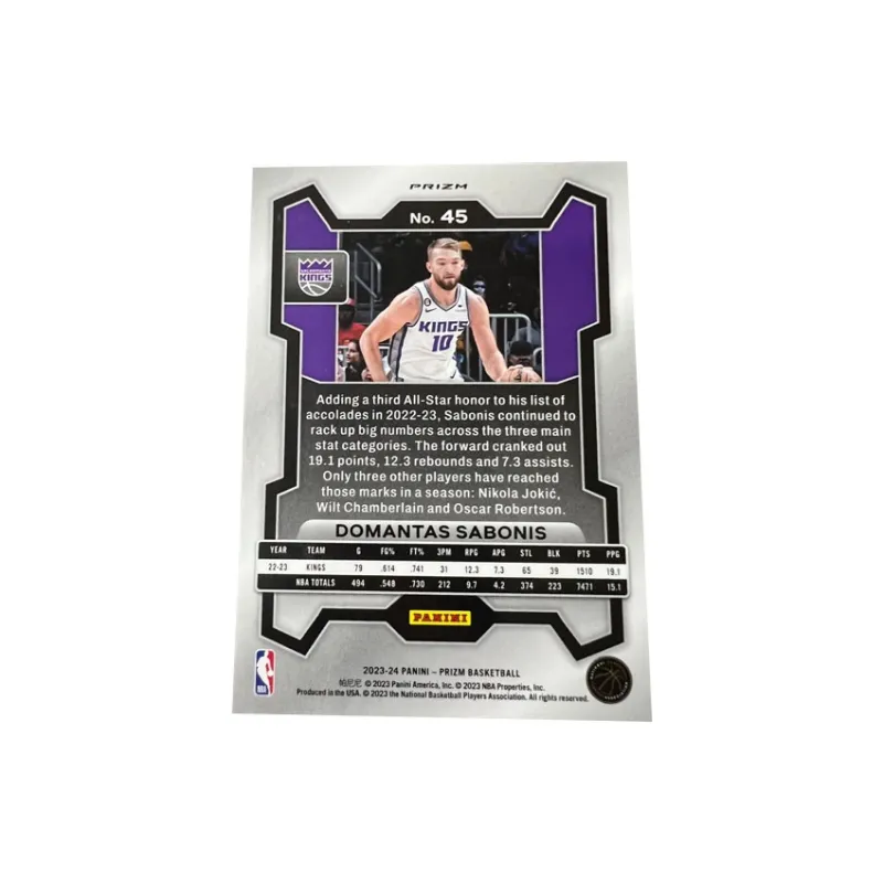 PANINI Kingdom Core Sabonis Prizm Collection Red Crush Player Card Rare Card Sports Cards 1 Pc-1