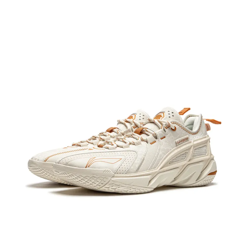 LiNing Anti Wool 4.5 Cushioning Anti Slip And Wear Resistant Low Top Basketball Shoes Men's Beige-2