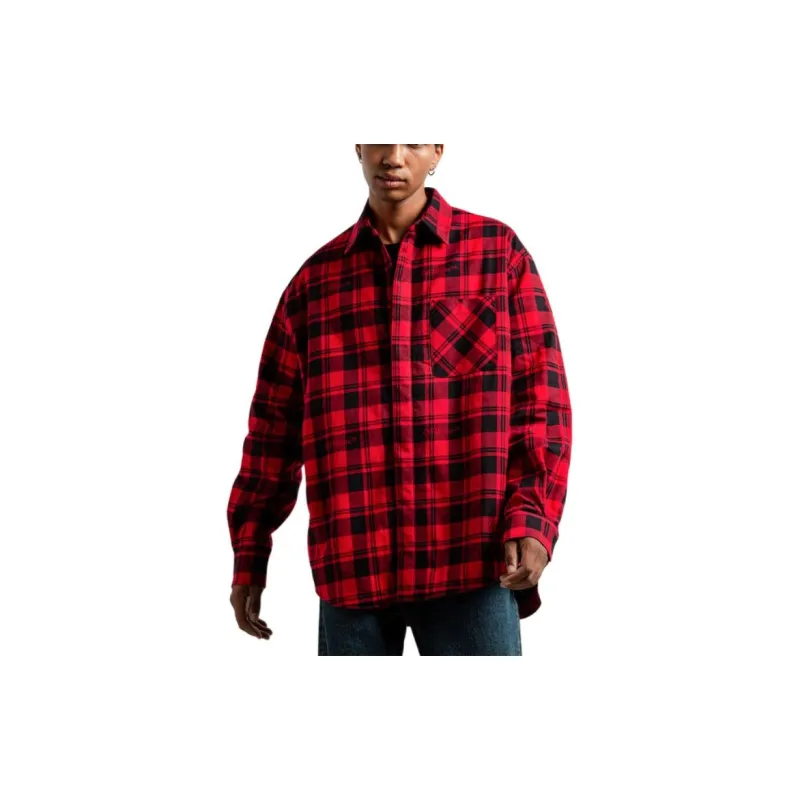 OFF WHITE Shirt Regular Fit Men's Red-3
