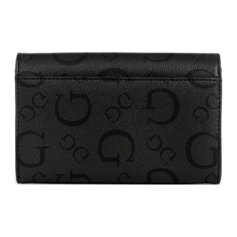 GUESS Coated Canvas Clutch Women's Black-1