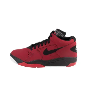 Nike Air Flight Lite Anti Slip Wear Resistant Mid Top Vintage Basketball Shoes Men's Red