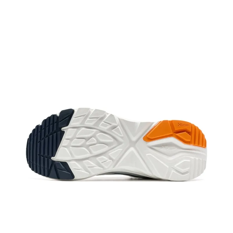 XTEP Comfortably Slip Resistant Coverage Rebound Low Top Casual Running Shoes Men's White Blue-6