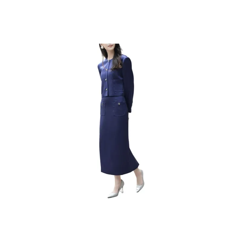 BESIONIA SS24 Casual Long Skirts Women's Royal Blue-2
