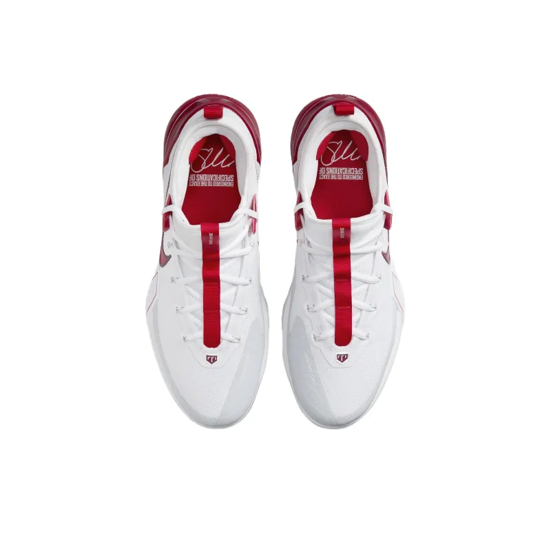 Nike Force Zoom Trout 9 Elite White Pure Platinum Team Red University Red-3