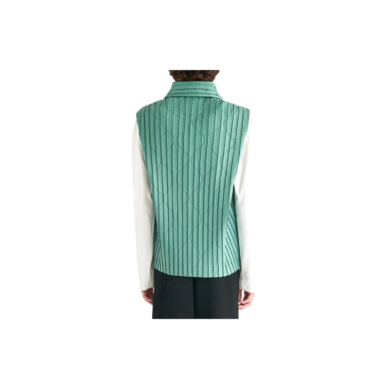 Homme Plissé Issey Miyake Vest Men's Green-1