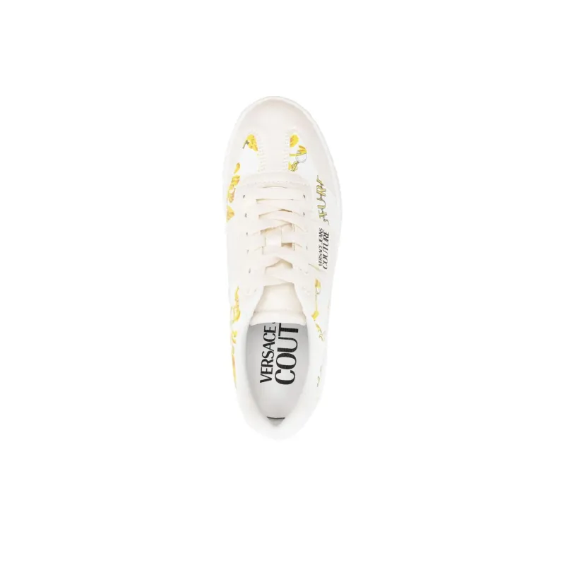 VERSACE JEANS Couture Logo-patch Round-toe Sneakers-3